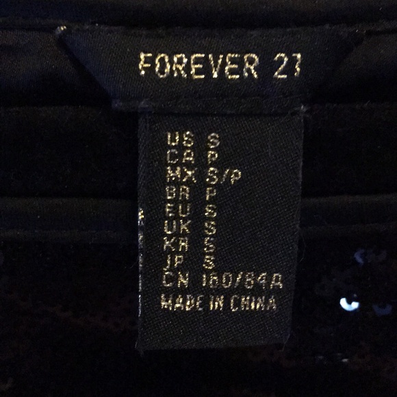 Sequined black tank top. Perfect for a night out! - Picture 2 of 2